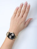 Michael Kors Hartman Analog Quartz Black Dial Gold Steel Strap Watch For Women - MK3647 Authentic Buy Shop Now
