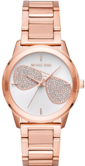 Michael Kors Hartman Analog White Dial Rose Gold Steel Strap Watch For Women - MK3673 Authentic Buy Shop Now