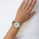 Michael Kors Darci White Dial Gold Steel Strap Watch for Women - MK3727 Authentic Buy Shop Now