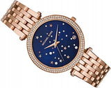 Michael Kors Darci Blue Dial Rose Gold Steel Strap Watch for Women - MK3728 Authentic Buy Shop Now