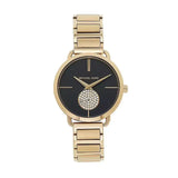 Michael Kors Portia Black Dial Gold Steel Strap Watch for Women - MK3788 Authentic Buy Shop Now