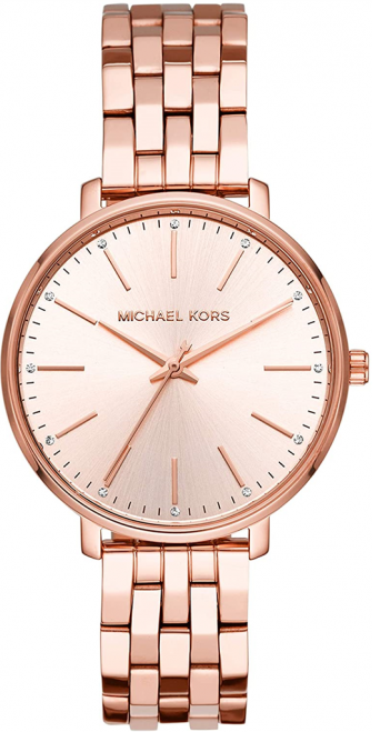Michael Kors Pyper Three-Hand Rose Gold Dial Rose Gold Steel Strap Watch For Women - MK3897 Authentic Buy Shop Now