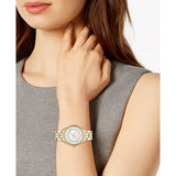 Michael Kors Lauryn Mother of Pearl White Dial Gold Steel Strap Watch for Women - MK3899 Authentic Buy Shop Now