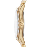 Michael Kors Lauryn Quartz Mother of Pearl Gold Dial Gold Steel Strap Watch For Women - MK4490 Authentic Buy Shop Now
