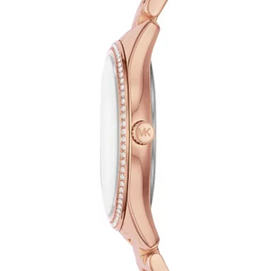 Michael Kors Lauryn Mother of Pearl Dial Rose Gold Dial Rose Gold Steel Strap Watch For Women - MK4491 Authentic Buy Shop Now