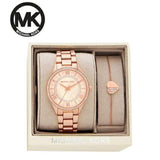 Michael Kors Lauryn Mother of Pearl Dial Rose Gold Dial Rose Gold Steel Strap Watch For Women - MK4491 Authentic Buy Shop Now