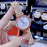 Michael Kors Darci Pave Silver Dial Rose Gold Steel Strap Watch For Women - MK4517 Authentic Buy Shop Now
