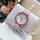 Michael Kors Darci Pave Silver Dial Rose Gold Steel Strap Watch For Women - MK4517 Authentic Buy Shop Now