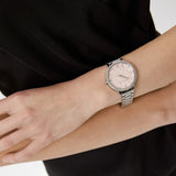 Michael Kors Pyper Three Hand Pink Dial Silver Steel Strap Watch For Women - MK4631 Authentic Buy Shop Now