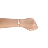Michael Kors Sylvia Mother Of Pearl Dial Rose Gold Steel Strap Watch for Women - MK4656 Authentic Buy Shop Now
