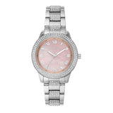 Michael Kors Tibby Multifunction Crystals Pink Dial Silver Steel Strap Watch for Women - MK4686 Authentic Buy Shop Now
