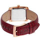 Michael Kors Emery Quartz Diamonds Silver Dial Red Leather Strap Watch For Women - MK4689 Authentic Buy Shop Now
