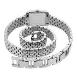 Michael Kors Emery Pave Double Wrap White Dial Silver Steel Strap Watch for Women - MK4834 Authentic Buy Shop Now