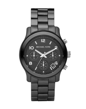 Michael Kors Runway Black Ceramic Dial Black Steel Strap Watch for Women - MK5162 Authentic Buy Shop Now