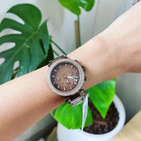 Michael Kors Parker Chronograph Brown Dial Brown Steel Strap Watch For Women - MK5578 Authentic Buy Shop Now