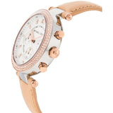 Michael Kors Parker Chronograph White Dial Tan Leather Strap Watch for Women - MK5633 Authentic Buy Shop Now
