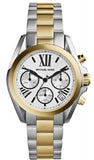 Michael Kors Bradshaw Chronograph Silver Dial Two Tone Steel Strap Watch For Women - MK5912 Authentic Buy Shop Now
