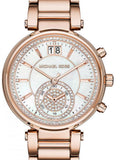 Michael Kors Sawyer Mother of Pearl White Dial Rose Gold Steel Strap Watch for Women - MK6282 Authentic Buy Shop Now