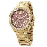 Michael Kors Wren Purple Dial Gold Steel Strap Watch for Women - MK6290 Authentic Buy Shop Now