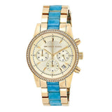 Michael Kors Ritz Gold Dial Two Tone Steel Strap Watch for Women - MK6328 Authentic Buy Shop Now
