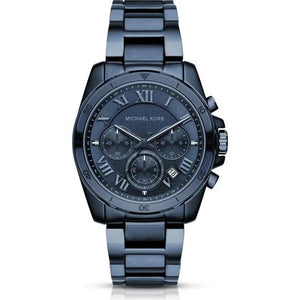 Michael Kors Brecken Chronograph Quartz Blue Dial Blue Steel Strap Watch For Men - MK6361 Authentic Buy Shop Now