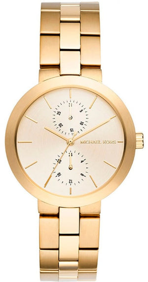 Michael Kors Garner Quartz Gold Dial Gold Steel Strap Watch For Women - MK6408 Authentic Buy Shop Now