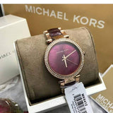 Michael Kors Parker Maroon Dial Two Tone Steel Strap Watch for Women - MK6412 Authentic Buy Shop Now