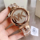 Michael Kors Runway Mercer Quartz Rose Gold Dial Rose Gold Steel Strap Watch For Women - MK6736 Authentic Buy Shop Now