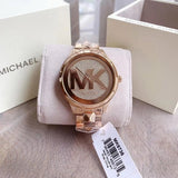 Michael Kors Runway Mercer Quartz Rose Gold Dial Rose Gold Steel Strap Watch For Women - MK6736 Authentic Buy Shop Now