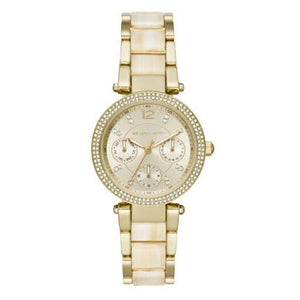 Michael Kors Parker Analog Gold Dial Gold Steel Strap Watch For Women - MK6833 Authentic Buy Shop Now