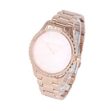 Michael Kors Layton Three Hand Pink Dial Rose Gold Steel Strap Watch For Women - MK6848 Authentic Buy Shop Now