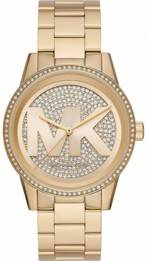 Michael Kors Ritz Pave Crystals Gold Dial Gold Steel Strap Watch for Women - MK6862 Authentic Buy Shop Now