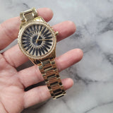 Michael Kors Layton Quartz Black Dial Gold Steel Strap Watch For Women - MK6892 Authentic Buy Shop Now