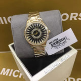 Michael Kors Layton Quartz Black Dial Gold Steel Strap Watch For Women - MK6892 Authentic Buy Shop Now