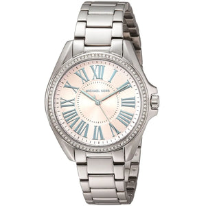 Michael Kors Kacie Three Hand Pink Dial Silver Steel Strap Watch for Women - MK6929 Authentic Buy Shop Now