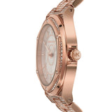 Michael Kors Lennox Three Hand Crystals Rose Gold Dial Rose Gold Steel Strap Watch For Women - MK6992 Authentic Buy Shop Now