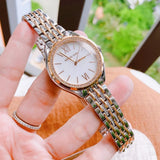 Michael Kors Mindy Three Hand White Dial Two Tone Steel Strap Watch For Women - MK7077 Authentic Buy Shop Now