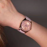 Michael Kors Janelle Three Hand Rose Gold Dial Pink Rubber Strap Watch For Women - MK7139 Authentic Buy Shop Now