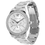 Michael Kors Tibby Chronograph Silver Dial Silver Steel Strap Watch For Women - MK7294 Authentic Buy Shop Now