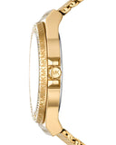 Michael Kors Corey Three Hand Black Dial Gold Steel Strap Watch for Women - MK7345 Authentic Buy Shop Now