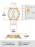 Michael Kors Hadyn Chronograph White Dial White Rubber Strap Watch for Women - MK7484 Authentic Buy Shop Now