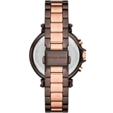 Michael Kors Maren Chronograph Brown Dial Two Tone Steel Strap Watch for Women - MK7496 Authentic Buy Shop Now