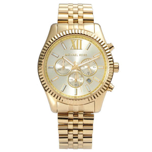 Michael Kors Lexington Gold Dial Gold Steel Strap Watch for Men - MK8281 Authentic Buy Shop Now