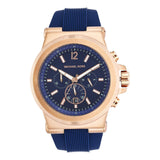 Michael Kors Dylan Blue Dial Blue Rubber Strap Watch for Men - MK8295 Authentic Buy Shop Now