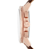 Michael Kors Ryker Analog Gray Dial Brown Leather Strap Watch For Men - MK8519 Authentic Buy Shop Now