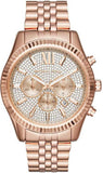 Michael Kors Lexington Rose Gold Dial Rose Gold Stainless Steel Strap Watch for Men - MK8580 Authentic Buy Shop Now