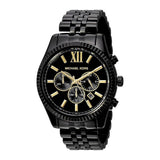 Michael Kors Lexington Chronograph Black Dial Black Steel Strap Watch for Men - MK8603 Authentic Buy Shop Now