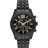 Michael Kors Lexington Chronograph Black Dial Black Steel Strap Watch for Men - MK8603 Authentic Buy Shop Now