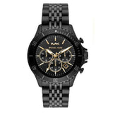 Michael Kors Bayville Chronograph Black Dial Black Steel Strap Watch For Men - MK8750 Authentic Buy Shop Now