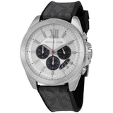 Michael Kors Brecken Chronograph Silver Dial Grey Leather Strap Watch For Men - MK8922 Authentic Buy Shop Now